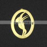 24k real gold washable customize logo metal abaya labels for clothing