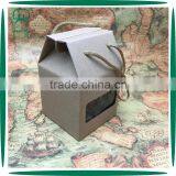 Kraft Paper Small Box Packaging Design for Cake With Pvc Window