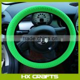Car accessories mixed color design your steering wheel cover , custom printed logo car silicone steering wheel cover