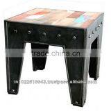 BEDSIDE TABLE, INDUSTRIAL BEDSIDE TABLE, BEDSIDE STOOL thumbnail-1