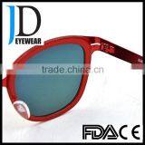 High End Red Color Metal Acetate Mixed Sunglasses Luxury Mirror Lens Female Sunglasses thumbnail-6