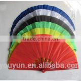 Cheap China traditional bamboo plain kungfu fans,wushu fans in different colours