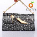 Holders&Magnetic Closure &Detachable Metal Shoulder Chain for Iphone