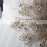 RSW912 Wholesale Scoop Neckline Vintage Lace Wedding Dresses 2016 With Belt Bridal Ball Gown Wedding Gown thumbnail-3