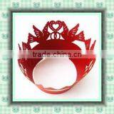 White Laser Cut Decorative Wedding Cake Wrapper for Wedding Occasion thumbnail-3