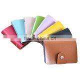 Wholesale Cheap Fashion Ladies Candy Hasp Leather ID Cards Holder/Bags With 24 Cards Pocket for Chrismas Gift (BLWS1028)