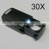 New Top 30X 25mm LED Jeweler Loupe Magnifying Glass Magnifier