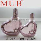 10ml 30ml 50ml 100ml Heart Shaped Perfume Bottle With Pink Glass thumbnail-1