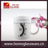 Coffee Mug Color Changing Basd on Hot/cold Fuel Gauge White Ceramic thumbnail-1