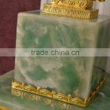 Home Luxury Decoration Antique 24K Gold Plated Floor Clock,Grandfather Clock, Made of Copper&Marble thumbnail-6