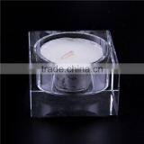 Hot Sales Promotional Clear Squared Crystal Candle Holder thumbnail-2