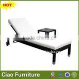 Hot Sell Black Wicker Lounger With Wheels Bathtub Lounge Chair thumbnail-1