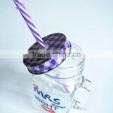 Printed Beverage Use Glass Mason Jar With Fruit Lid Straw thumbnail-3