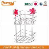 Flower Suction Chrome Plating Metal Wire Bathroom Caddy thumbnail-2