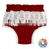 Red Knit High Waist Baby Fringe Bloomer thumbnail-3