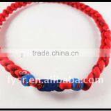 New Products 3 Ropes Weave Titanium Nylon Sports Necklaces for Kids thumbnail-2