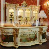 Exquisite Handmade European Louis Designed Office Manager Chair With Orange Genuine Leather BF12-04304c thumbnail-6