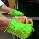 FDA Food Grade Kitchen Heat Resistant Silicone Glove Oven Pot Holder Baking BBQ Cooking Mitts thumbnail-1