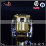 50g Gold Square Cosmetic Packaging Jar thumbnail-1