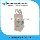 Waterproof Blockbottom White PE Film Flexile Loop Handle Plastic Gift Bag for Pharmacy thumbnail-1