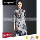 2016 New Fashion100% Floral Printed Silk Crepe de Chine Fabric thumbnail-1