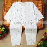 100%cotton White Short Sleeve Baby Romper thumbnail-1