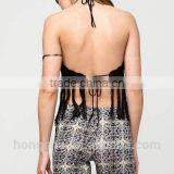 Sexy Backless Tassel Crochet Fringe Womens Halter Tops HST2132 thumbnail-2