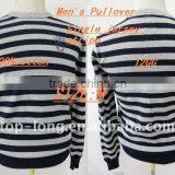 100%cotton Stripe Men's Pullover Sweater thumbnail-1