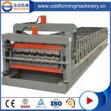 High Efficiency Blue Color Coated Steel Double Layer Wall And Roof Cold Forming Machinery