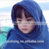 Newest Style Baby Girl Easy-taking Organic Wide Cotton Plain Baby Scarf thumbnail-4