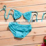 Beautiful Children Summer Beach Solid Color Baby Bikini Kids Girls Chiffon Bikini Swim Girl Beach Bikini thumbnail-3