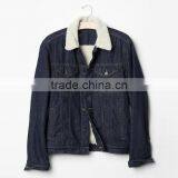 Man Denim Winter Jacket With Pocket and Fur Collar With Good Quality thumbnail-4