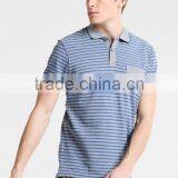 MGOO New Design Two Buttons Mens Polo Shirt Stripe Printing Pique Polo Shirts With Customized Logo thumbnail-2