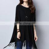 Zm35727a New Pattern Women Tassel Pullover Sweater Ladies Long Tops thumbnail-2