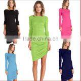 2015 Fashion Trends Winter Long Sleeve Round Neck Bodycon Dress Pencil Dress for Womens thumbnail-1