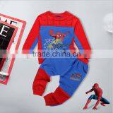 100% Cotton Print Superman Children Clothes and Boys Winter Hoodies Sets thumbnail-1