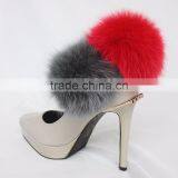 Myfur Custom Stylish Real Soft Fox Body Fur Pom Pom Accessory For Lady Shoes thumbnail-4