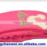 Plain Dyed Soft Fleece Inside Embroidered Kids Pantyhose thumbnail-4