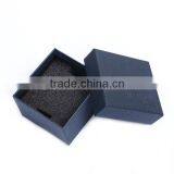 Paper Jewelry Gift Boxes Rectangle Navy Blue Stripe 8.5cm(3 3/8") x 8cm(3 1/8") , 1 Piece thumbnail-2