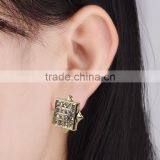 Customized Unique Gold Jhumka Square Hiphop Earrings Wholesale Earrings Wholesale thumbnail-5