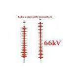 Light Weight Composite Polymer Insulator , 66kv Silicon Rubber Substation Insulators