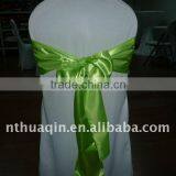 Apple Green Satin Chair Sash and Elegant Sash Chair Sash