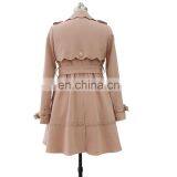 Young Women Spring Autumn Sweet Trench Coat With Belt thumbnail-5