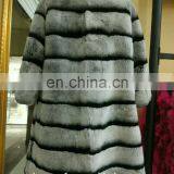 New Style Winter Warm Fashion Rex Rabbit Fur Coat Chinchilla Fur Parka thumbnail-4