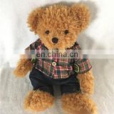 Cheap Custom Stuffed Plush Bear With Clothes Wholesale Cute Soft Brown Teddy Bear Plush