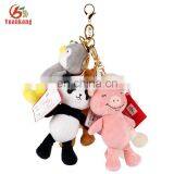New Design Your Own Wholesale Factory Mini Plush Bear Animal Keychain Metal Hook thumbnail-3