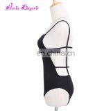 Private Label Black Backless Polyester Short Summer Sheer Jumpsuits for Women thumbnail-5