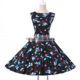 Grace Karin Many Colors Sleeveless Cotton Cheap Short 50s Retro Print Dress CL6086-17# thumbnail-3