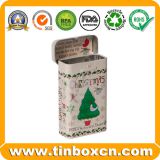 Rectangular metal mint tin box for candy packaging