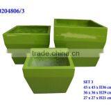 Glossy Light Cement Planters | S0204806/3 thumbnail-1